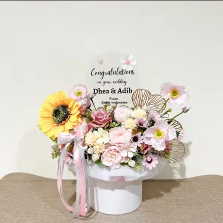 Bloom Box Akrilik Ucapan Wedding Yalimo