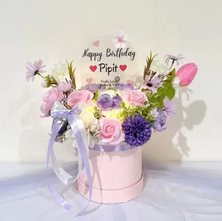 Bloom Box Akrilik Ucapan Ulang Tahun Yalimo
